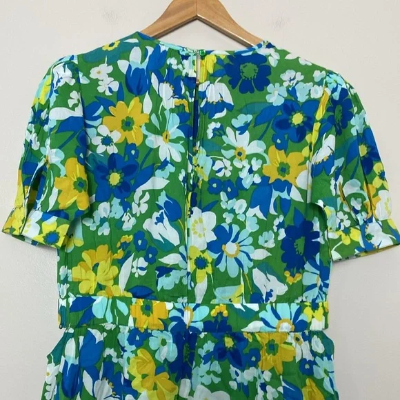 Walter Baker Kasey Dress Floral Mini Ruffle Hem Short Sleeves Size XL - Picture 8 of 16